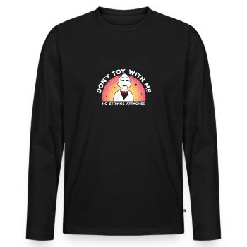Mannequin ventriloque cool Don’t Toy With Me - T-shirt manches longues Premium bio Homme - noir - Devant - Nico (187cm)
