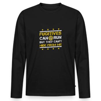 Bail Enforcement Agent Can Funny Bounty Hunt - Men's Premium Organic Long Sleeve Shirt - black - Front - Nico (187cm)