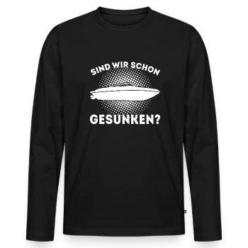 Boot Kapitän booten Geschenk - Männer Premium Bio Langarmshirt - Schwarz - Vorne - Nico (187cm)