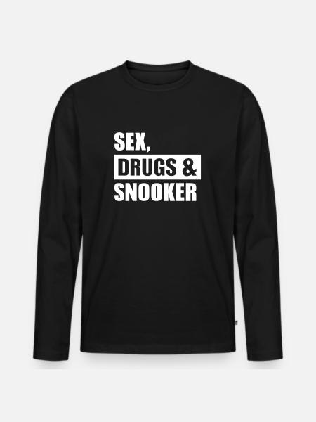 snooker - Men's Premium Organic Long Sleeve Shirt - black