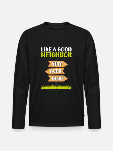 Nachbarschaft Freunde Bier Einweihung - Männer Premium Bio Langarmshirt - Schwarz