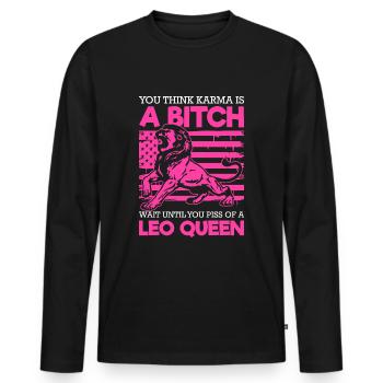 Zodiac sign star superstition - Men's Premium Organic Long Sleeve Shirt - black - Front - Nico (187cm)