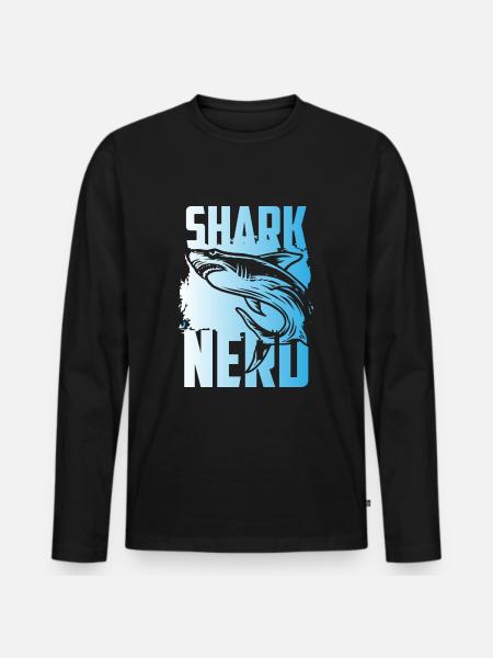 Sharks Ocean Swimming - Men's Premium Organic Long Sleeve Shirt - black