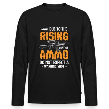 Armes Fusils Propriétaires d’armes à feu - T-shirt manches longues Premium bio Homme - noir - Devant - Nico (187cm)