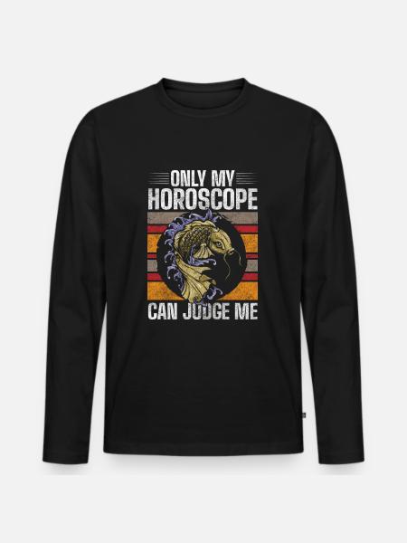 Zodiac Signs Birthday Features - Men's Premium Organic Long Sleeve Shirt - black