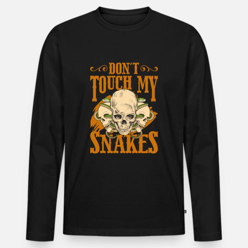 Nicht Anfassen Einzelkind - Männer Premium Bio Langarmshirt - Schwarz
