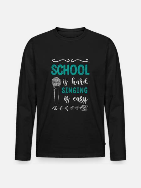 Singer Passion Musical - Men's Premium Organic Long Sleeve Shirt - black