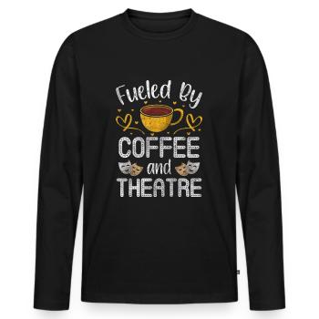 Scène théâtrale Broadway - T-shirt manches longues Premium bio Homme - noir - Devant - Nico (187cm)