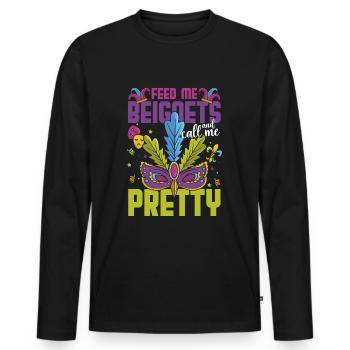 Carnival New Orleans Street Festival - T-shirt manches longues Premium bio Homme - noir - Devant - Nico (187cm)