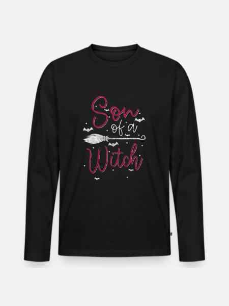 Witchcraft Wife Halloween Wicca - Men's Premium Organic Long Sleeve Shirt - black