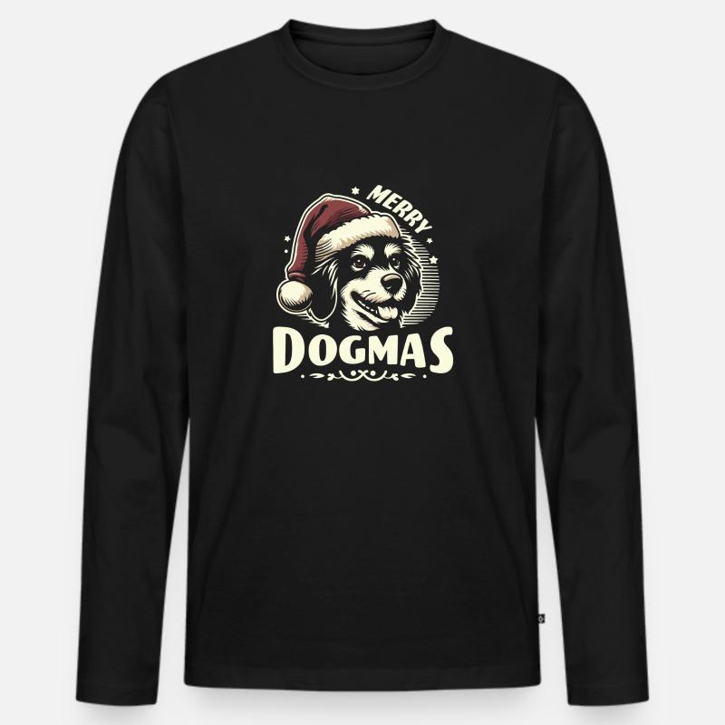 Merry Dogmas - Männer Premium Bio Langarmshirt - Schwarz