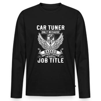 Tuner Mechanic Drifting Workshop - Men's Premium Organic Long Sleeve Shirt - black - Front - Nico (187cm)
