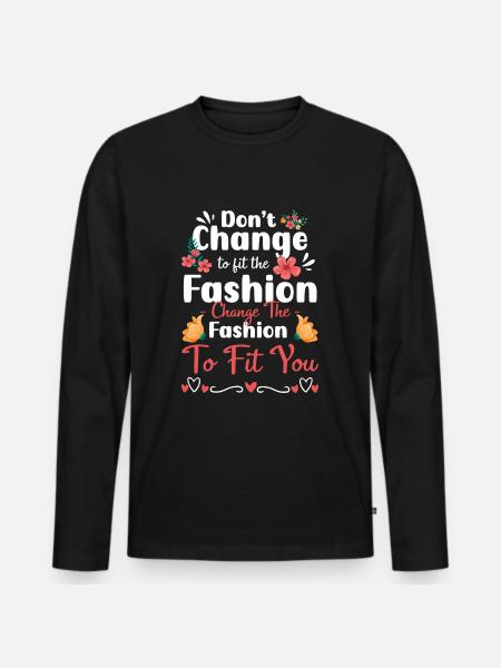 Mode Individuell Modequeen Trendsetter - Männer Premium Bio Langarmshirt - Schwarz