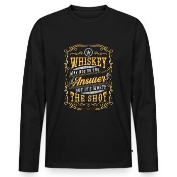Liquor Bottle Lifestyle Celebration - Men's Premium Organic Long Sleeve Shirt - black - Front - Nico (187cm)
