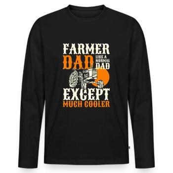 Agriculture Careers Farmer - Men's Premium Organic Long Sleeve Shirt - black - Front - Nico (187cm)