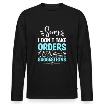 Service Gastronomie Cocktail - T-shirt manches longues Premium bio Homme - noir - Devant - Nico (187cm)
