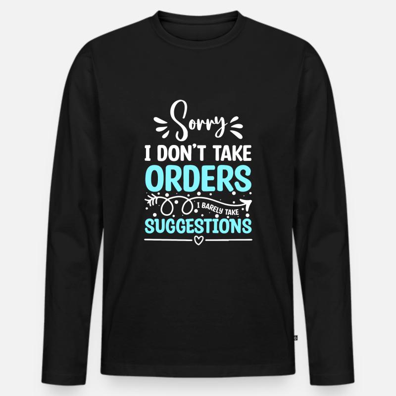 Bedienung Gastronomie Cocktail - Männer Premium Bio Langarmshirt - Schwarz
