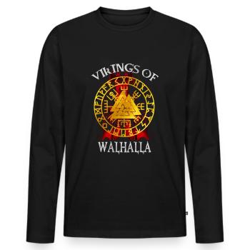 Wikinger Germanen nordisch Walhalla - Männer Premium Bio Langarmshirt - Schwarz - Vorne - Nico (187cm)