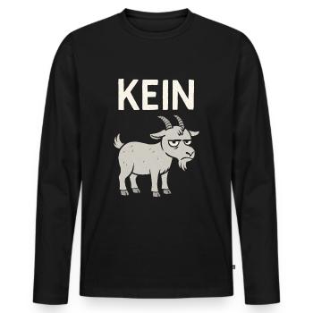 Lustiger Spruch Witzig Kein Bock Geschenkidee - Männer Premium Bio Langarmshirt - Schwarz - Vorne - Nico (187cm)