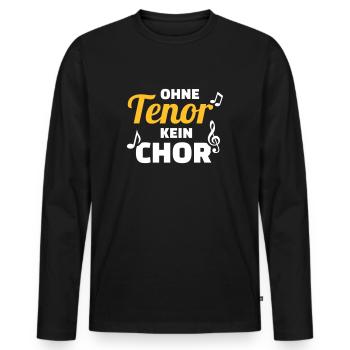 Chor - Männer Premium Bio Langarmshirt - Schwarz - Vorne - Nico (187cm)