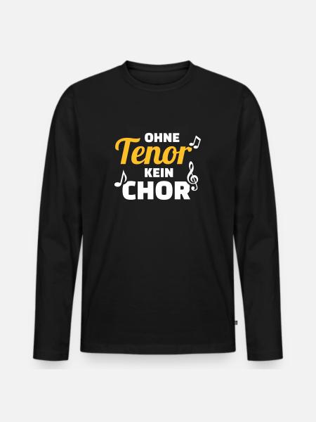 Chor - Männer Premium Bio Langarmshirt - Schwarz