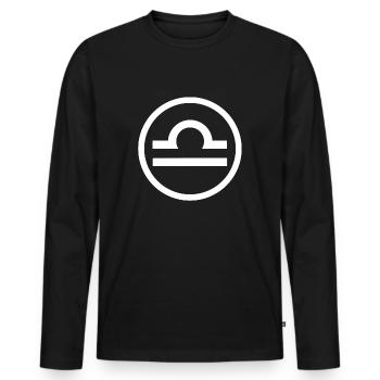Balance - T-shirt manches longues Premium bio Homme - noir - Devant - Nico (187cm)