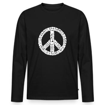 Reggae - Männer Premium Bio Langarmshirt - Schwarz - Vorne - Nico (187cm)