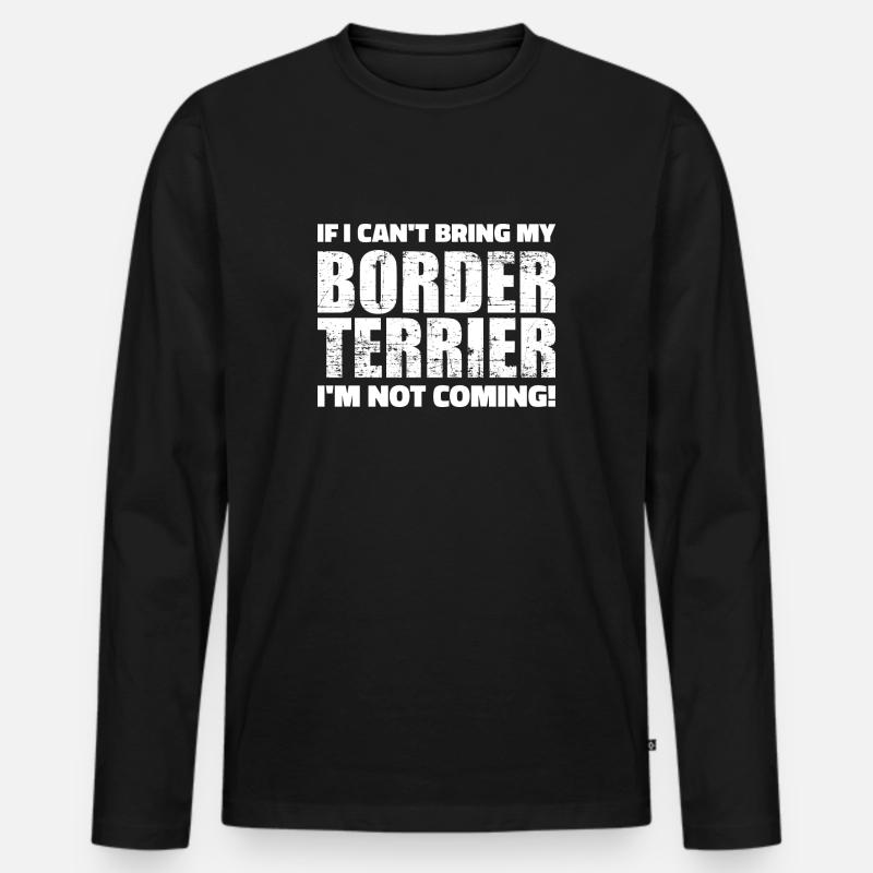 Border Terrier - Männer Premium Bio Langarmshirt - Schwarz