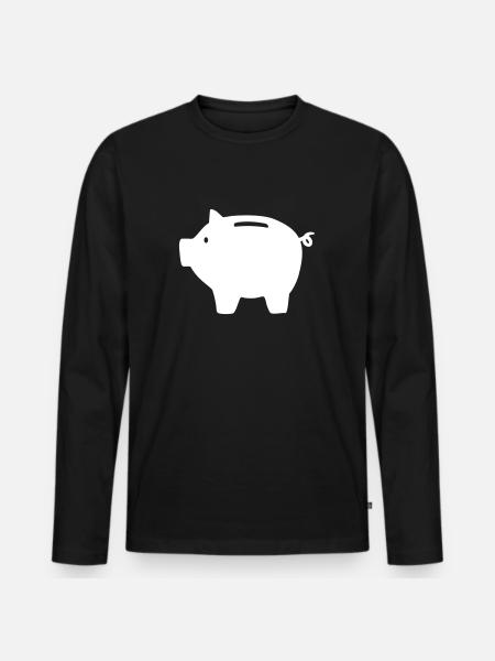 tirelire - T-shirt manches longues Premium bio Homme - noir