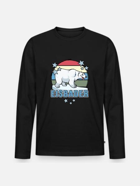 eisbader winterbad kälteresistent winterbader - Männer Premium Bio Langarmshirt - Schwarz