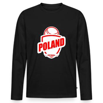 Faustball Polen Mannschaft WM Geschenk - Männer Premium Bio Langarmshirt - Schwarz - Vorne - Nico (187cm)