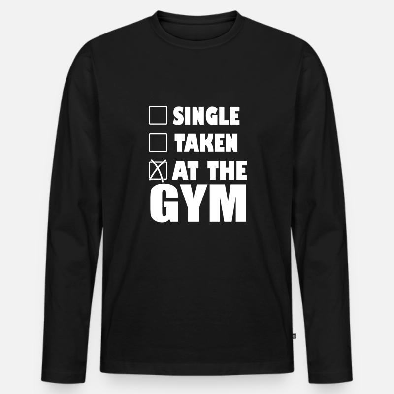 Gym - Männer Premium Bio Langarmshirt - Schwarz