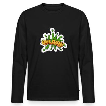 COMIC COMICSTYLE CARTOON SPLASH COMICS UPS MOTIFS - T-shirt manches longues Premium bio Homme - noir - Devant - Nico (187cm)
