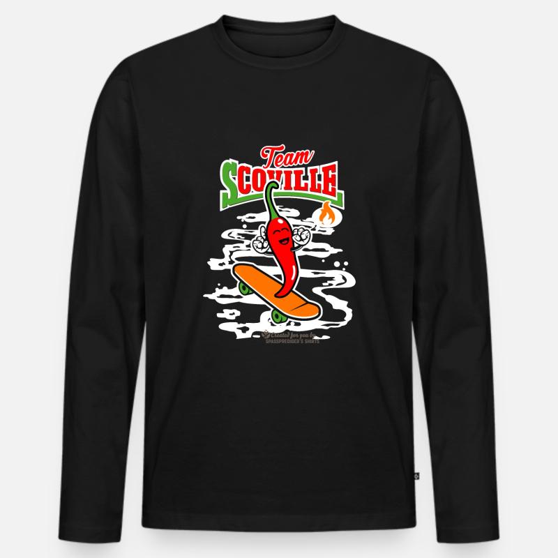 Chili Team Scoville - Männer Premium Bio Langarmshirt - Schwarz