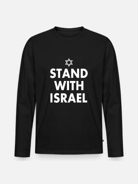 Stand with israel - T-shirt manches longues Premium bio Homme - noir