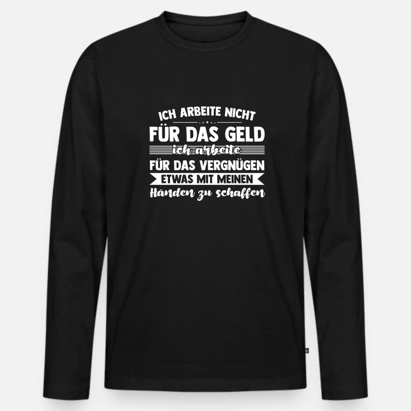 Handwerker Beruf Handwerker Geschenk - Männer Premium Bio Langarmshirt - Schwarz
