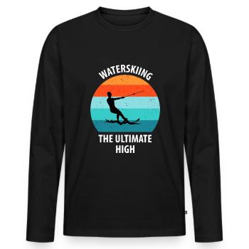 Water skis, water skis, water skiers - Men's Premium Organic Long Sleeve Shirt - black - Front - Nico (187cm)