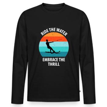 Water skis, water skis, water skiers - Men's Premium Organic Long Sleeve Shirt - black - Front - Nico (187cm)