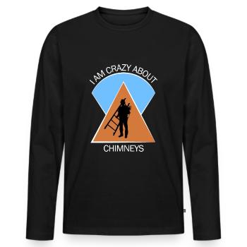 Ramoneur ramoneur - T-shirt manches longues Premium bio Homme - noir - Devant - Nico (187cm)