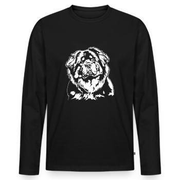Do Khyi Mastiff Tibétain Portrait Chiens Wilsigns - T-shirt manches longues Premium bio Homme - noir - Devant - Nico (187cm)