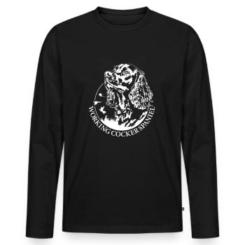 Working Cocker Spaniel Hunting Dogs Dogs Wilsigns - Men's Premium Organic Long Sleeve Shirt - black - Front - Nico (187cm)
