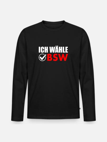 I choose BSW - Men's Premium Organic Long Sleeve Shirt - black