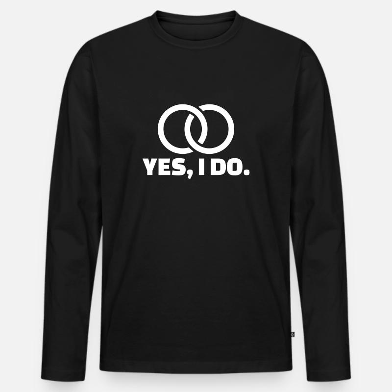 Heiratsantrag - Männer Premium Bio Langarmshirt - Schwarz