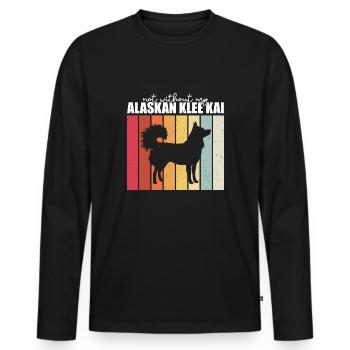 Alaskan Klee Kai - Männer Premium Bio Langarmshirt - Schwarz - Vorne - Nico (187cm)