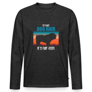 Bulldog - Men's Premium Organic Long Sleeve Shirt - heather anthracite - Front - Nico (187cm)