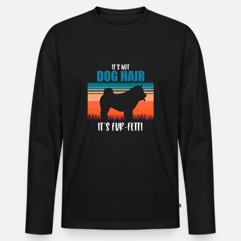 Chow Chow - Männer Premium Bio Langarmshirt - Schwarz