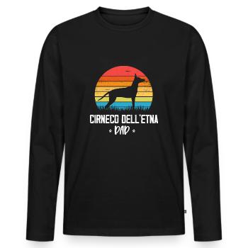 Cirneco dell Etna - Männer Premium Bio Langarmshirt - Schwarz - Vorne - Nico (187cm)