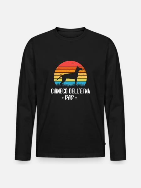 Cirneco dell Etna - Männer Premium Bio Langarmshirt - Schwarz