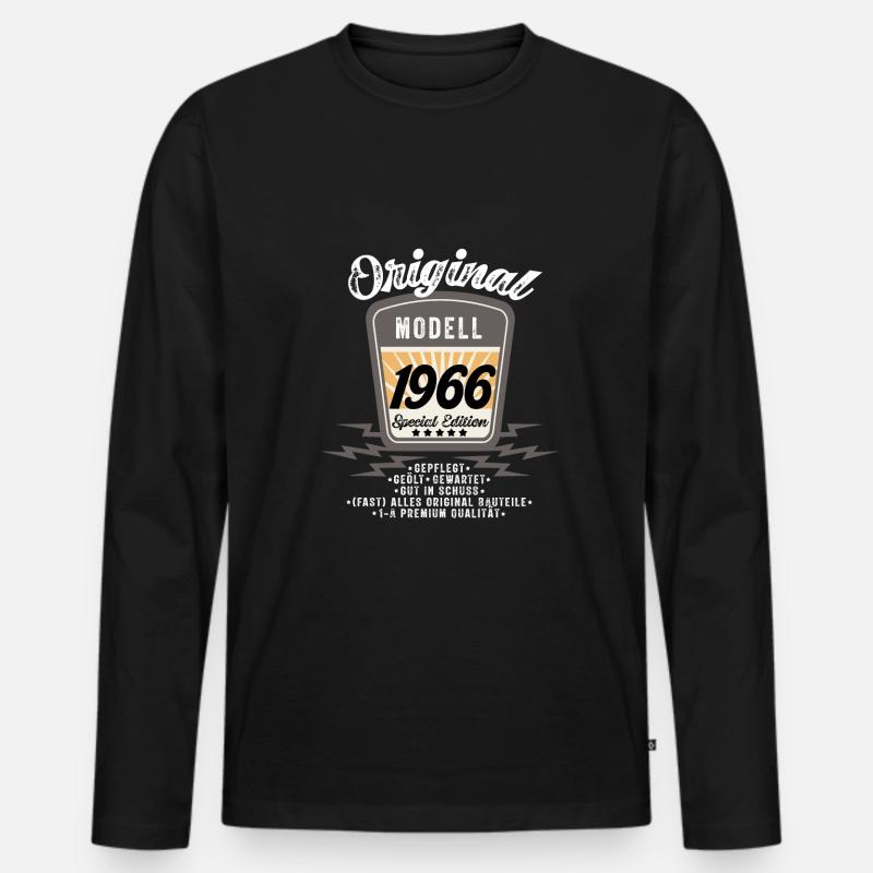 Modell 1966 - Männer Premium Bio Langarmshirt - Schwarz