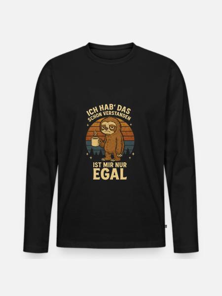 Sloth I got it - Men's Premium Organic Long Sleeve Shirt - black